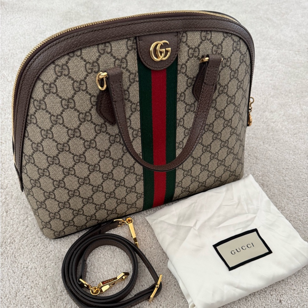 Gucci Ophidia Dome Top Handle Bag - Medium Size